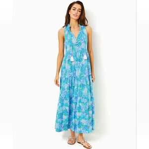 NEW Lilly Pulitzer Malone Maxi Dress - Las Olas Aqua